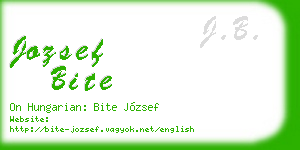 jozsef bite business card